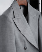 Premium Grey Shadow Stripe Blazer Suitpure