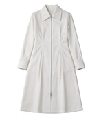 Cotton Sateen Minimalist Shirt Dress Suitpure