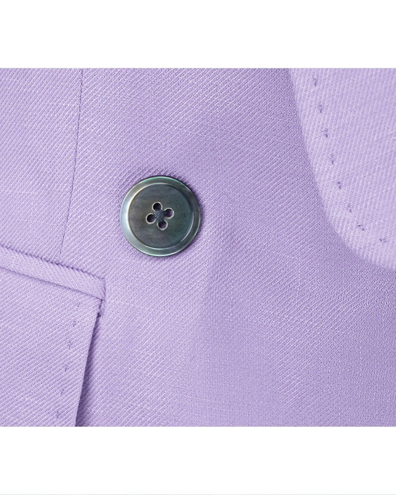 Purple Shawl Collar Unlined Blazer Suitpure