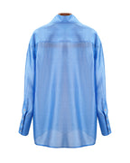 Airy Mandarin Collar Blouse for Spring/Summer