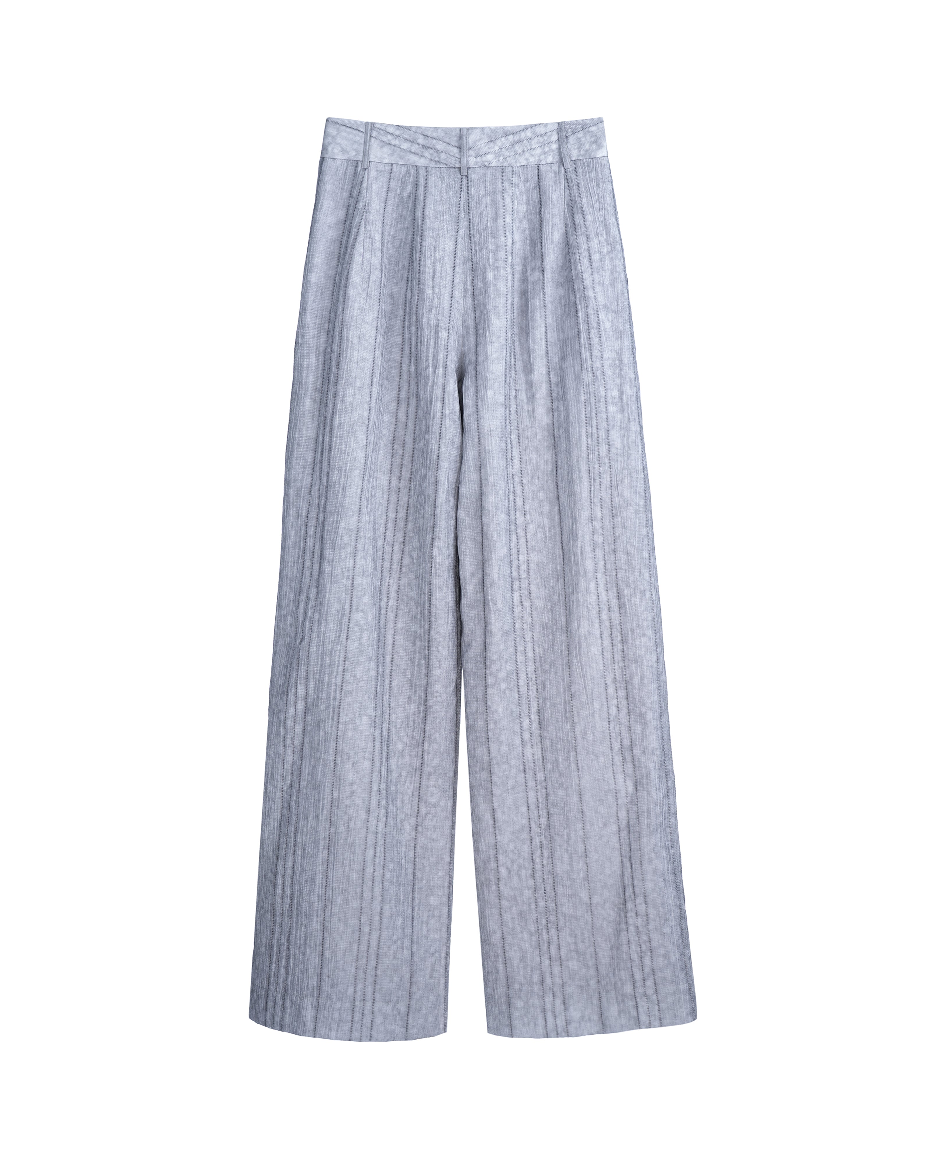 Women Ink Vertical Stripe Lined Wide Leg Pants Palazzo Trousers Suitpure