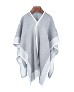 Pure Tone Shawl with Flowing Silhouette Suitpure