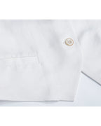 Lightweight Breathable Tencel Linen Blend White Vest