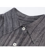 Linen Stripe Top with Fluid Trousers