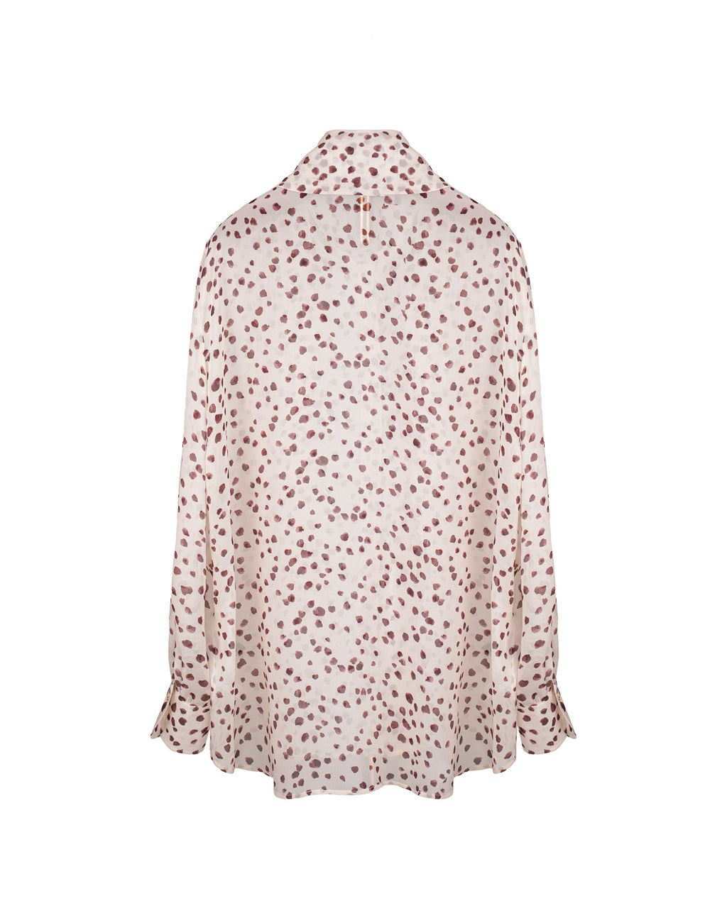 Caramel Speckled Mandarin Blouse with Self-Tie Suitpure