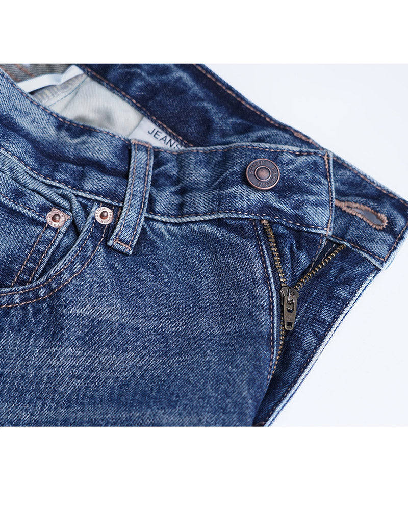 Applique Stitch Tapered Jeans | Vintage Workwear Suitpure