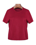 Crewneck Knit Short Sleeve Top | Minimalist