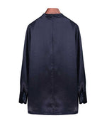 Women Luxury Glossy Satin Office Blouse
