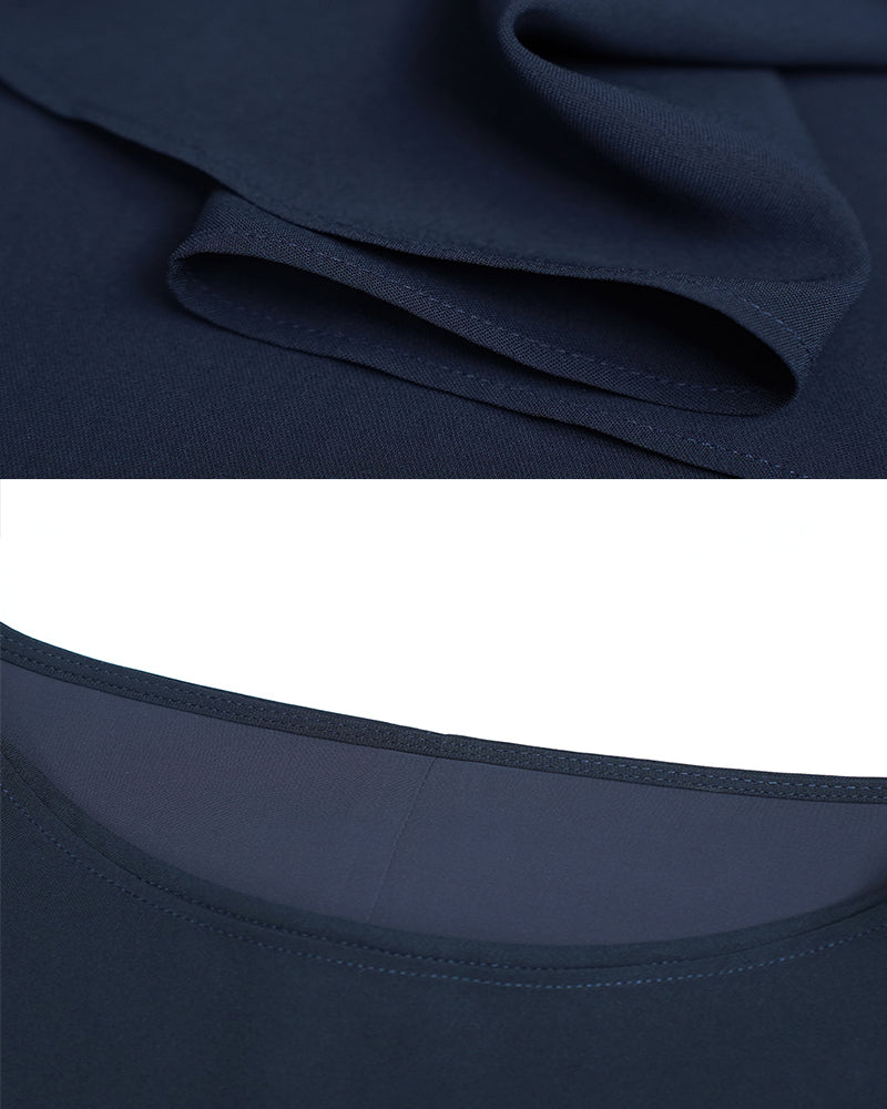 Off-Shoulder Cape Dress | Flowing Shawl Silhouette Suitpure