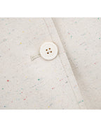 Cotton Twill Mandarin Blazer | Speckled Yarn Texture Suitpure