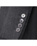 Grey Peak Lapel Wasp Waist Blazer Suitpure