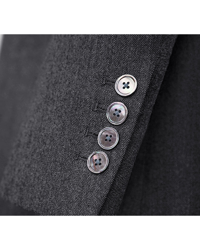 Grey Peak Lapel Wasp Waist Blazer Suitpure