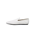 Women Black Shoes Soft Leather Square Toe Slip On Flat Loafers Suitpure