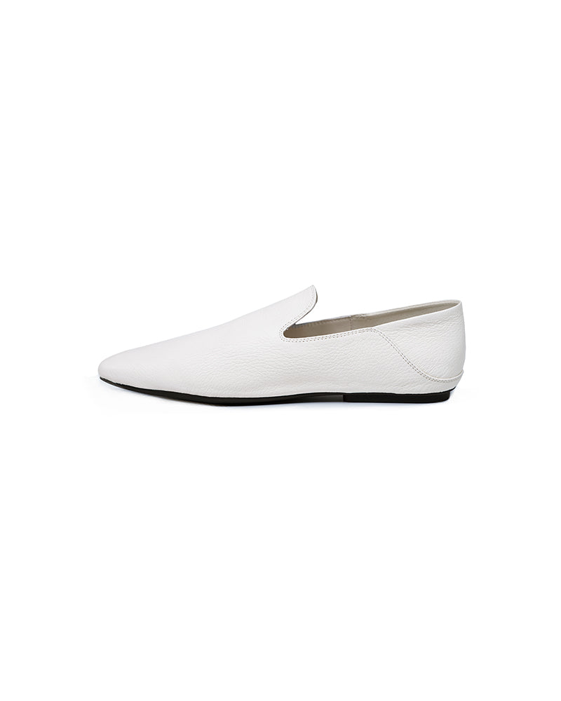 Women Black Shoes Soft Leather Square Toe Slip On Flat Loafers Suitpure