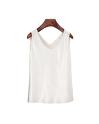 Four-Color Simple Satin Acetate Tank Top Suitpure