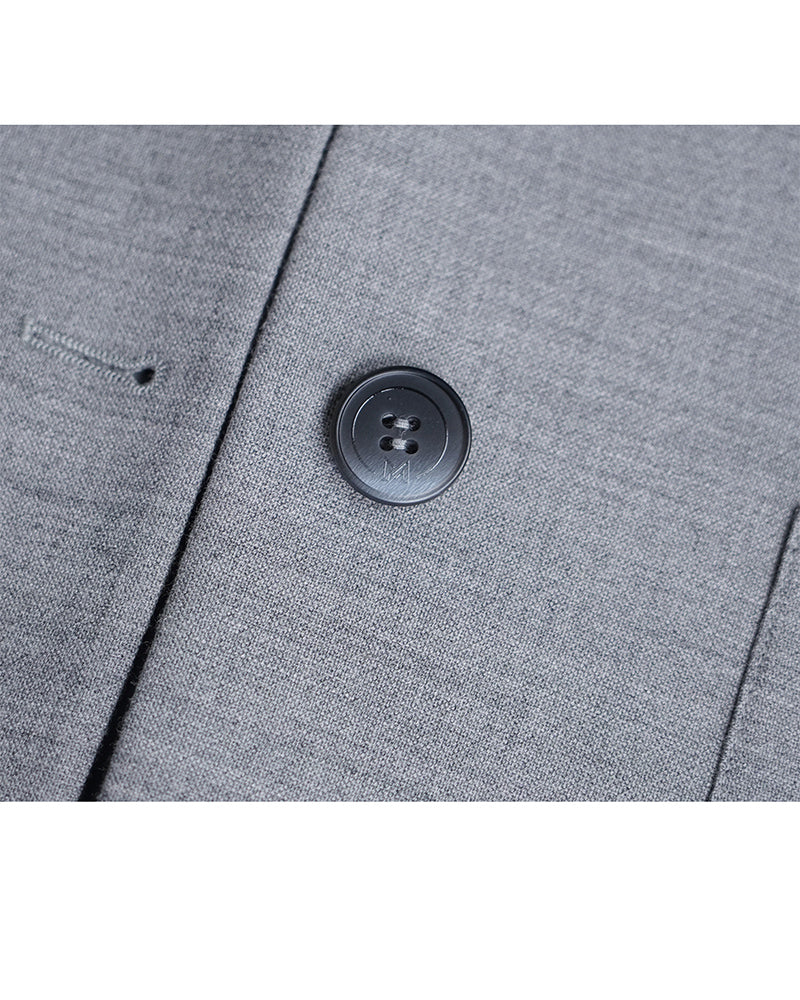 Structured Blazer with Tuck Detail & Patch Pockets