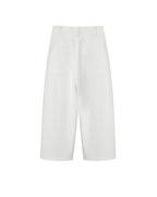 Clean Cut Double Pleat Cropped Wide-Leg Trousers Suitpure