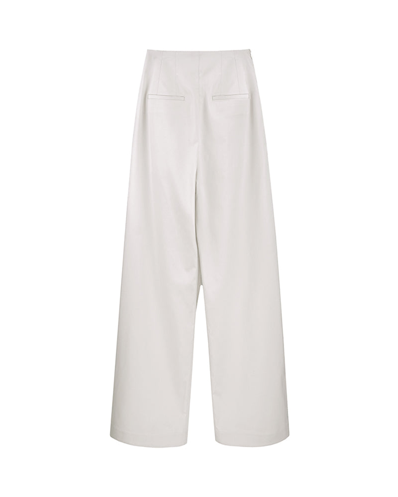 Women Asymmetric Wrap Front Irregular Slant Cut Wide Leg Pants Suitpure