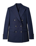 Classic Twill Double-Breasted Blazer Suitpure