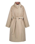 Khaki Goose Down Oversized Puffer Coat Suitpure