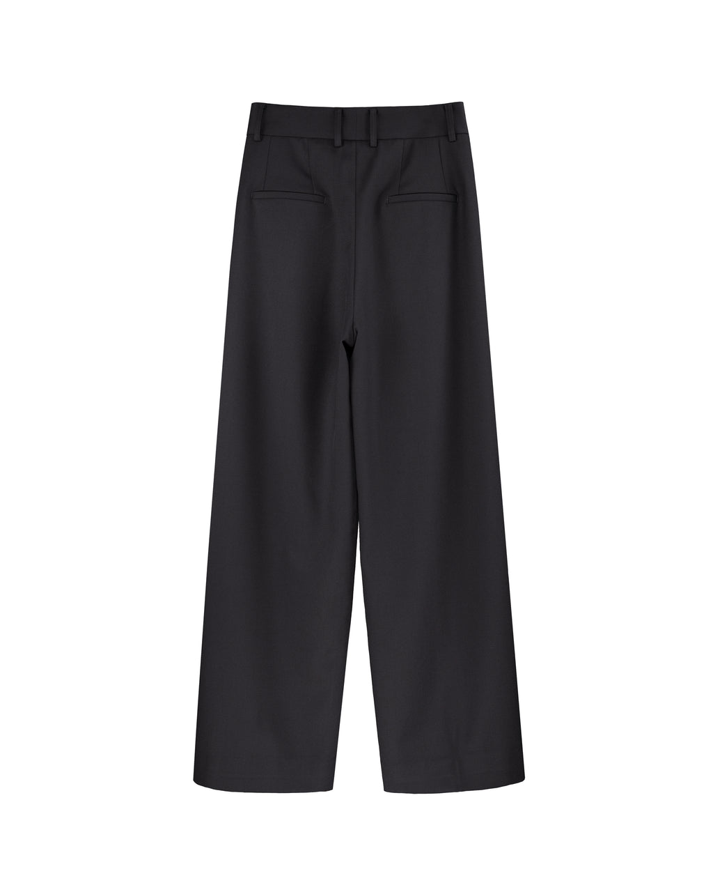 High Waist Cavalry Twill Straight Wool Pants | 100% Wool