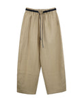 Relaxed Fit Linen Cropped Trousers Suitpure