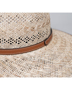 Women Summer Breathable Wide Brim Hollow Weave Straw Sun Hat Suitpure
