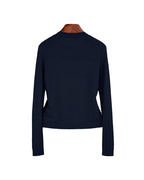 Crew Neck Vertical Stripe Knit Base Layer Top
