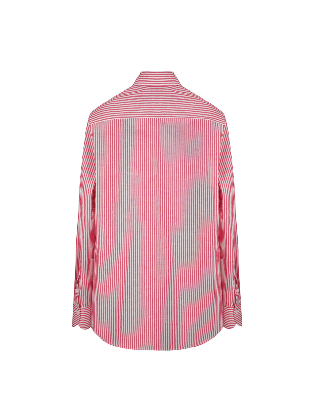 Red Linen Cotton French Collar Blouse Suitpure