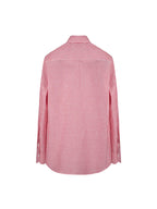 Red Linen Cotton French Collar Blouse Suitpure