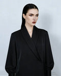 Shawl Collar Blouse in Black and White Suitpure
