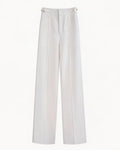 Acetate Cotton Long Straight Trousers with Belt Loops Suitpure