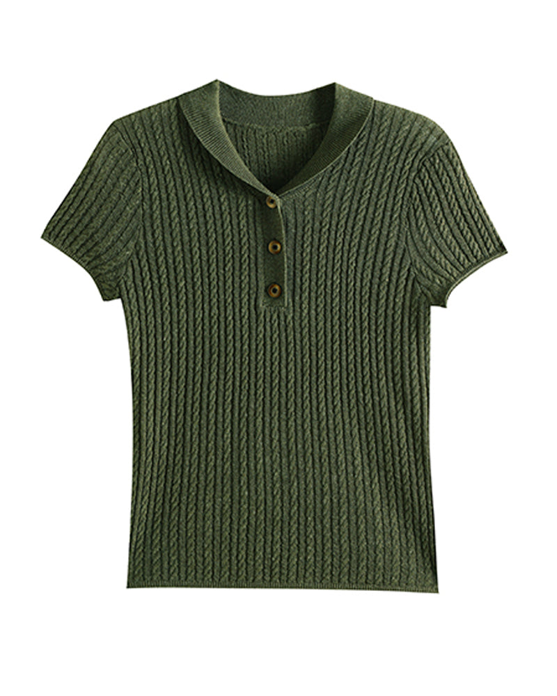 Retro Linen Pique Polo in Neutral Suitpure