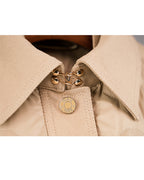 Khaki Paneled Down Puffer Jacket