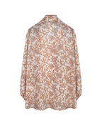 Women's Bow Tie Lantern Tencel & Viscose Floral Print Blouse Suitpure