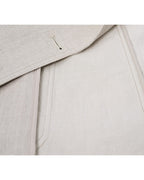 Vintage Dew-Retted Linen Cotton Blazer | Patch Pockets Suitpure