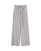 High Striped Linen Palazzo Suitpure