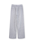 Women’s Belted Grey High Waist Belted Wide Leg Trousers Suitpure