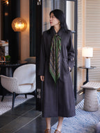 Versatile Trench Dress in Brown Check Suitpure