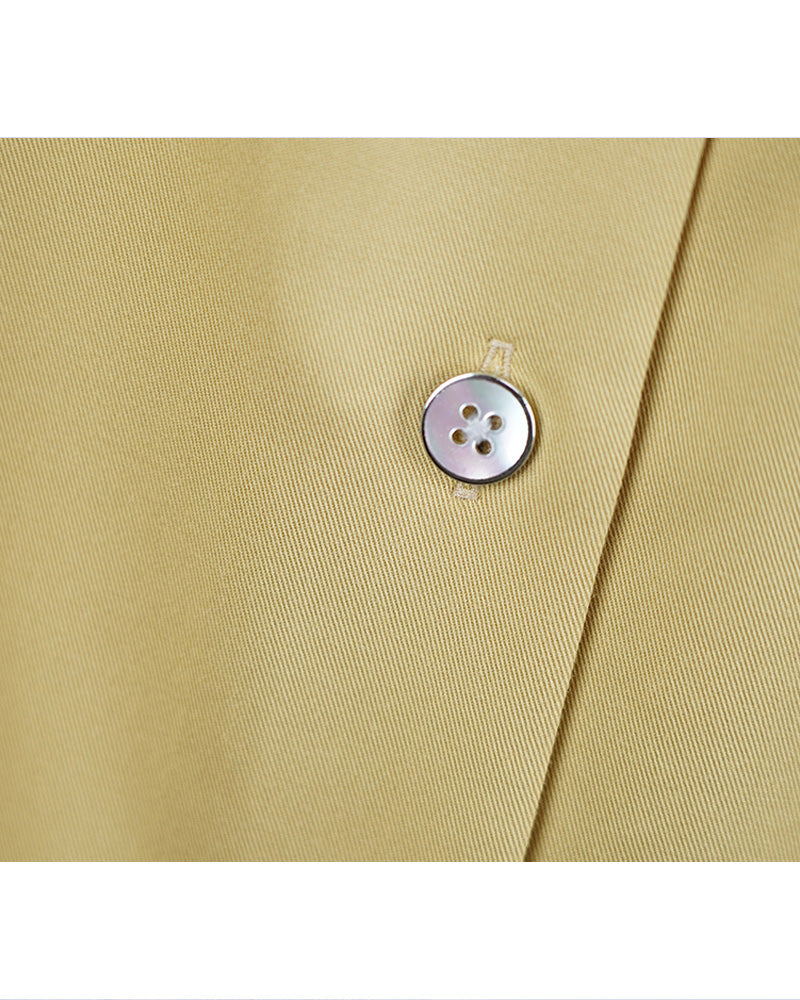 Ginger Yellow Bamboo Cotton Slight Stretch Tailored Shirt Suitpure