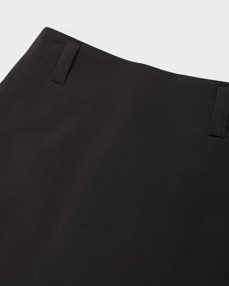 Ebony Brown Tulip Voluminous Midi Skirt