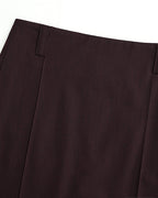 Integrated Waist Boned Textured Midi Skirt