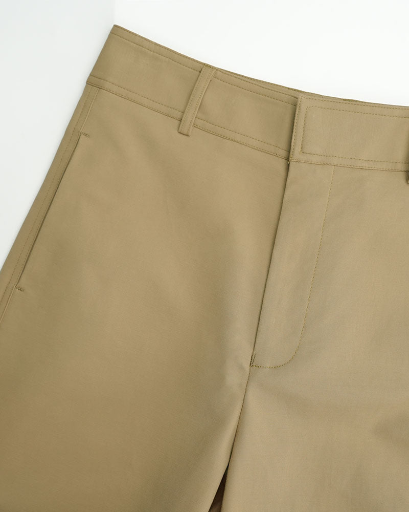 Khaki Sculptural Silhouette Casual Trousers