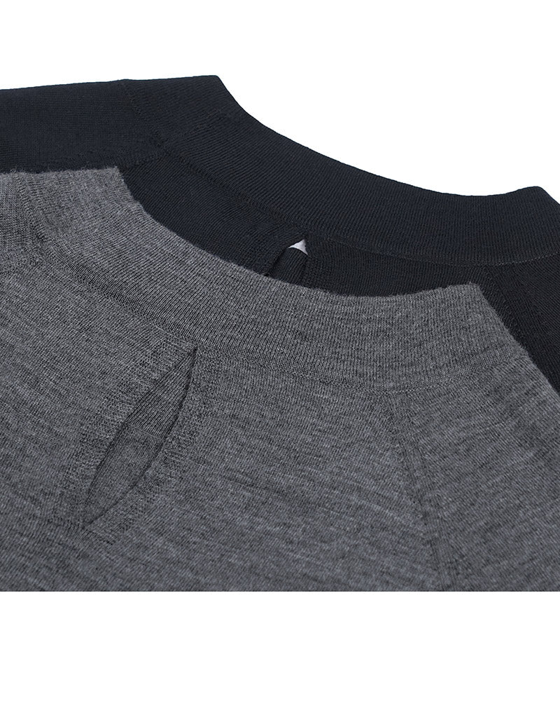 Crewneck Raglan Sleeve Knit Top