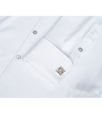 White Tencel Cotton Blouse | Wide Pointed Collar Suitpure