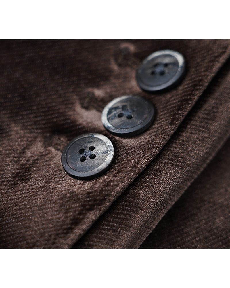 Rich Brown Velvet Blazer | Relaxed Fit Suitpure