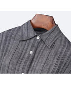 Linen Stripe Top with Fluid Trousers