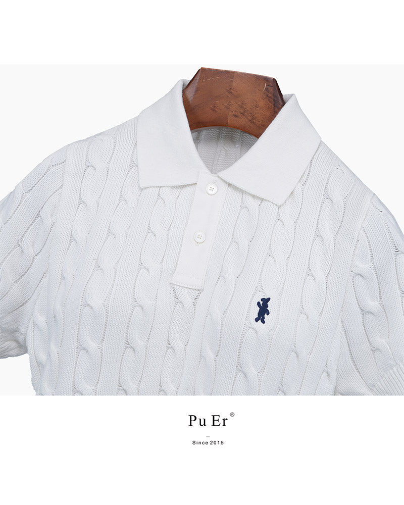 Classic Cotton Polo Shirt in Knit Fabric