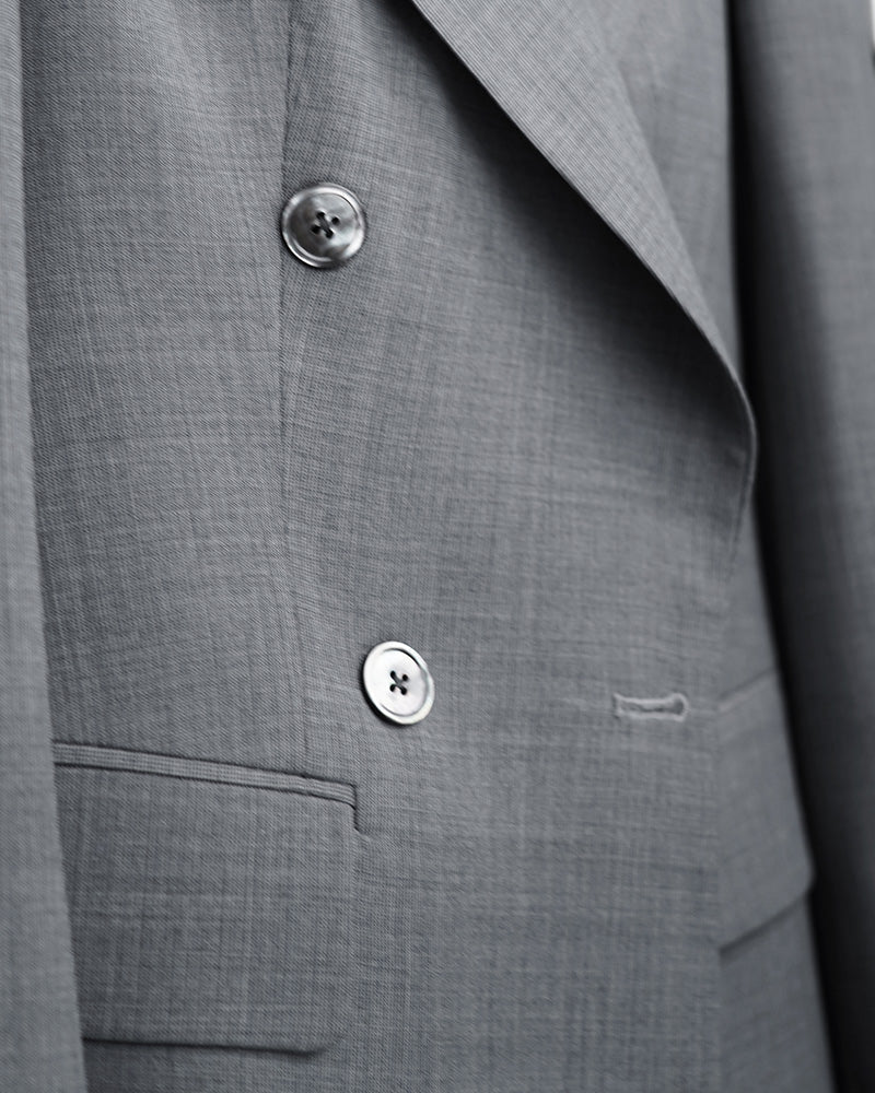 Premium Grey Shadow Stripe Blazer Suitpure