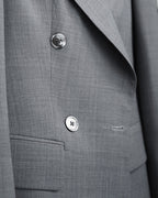 Premium Grey Shadow Stripe Blazer Suitpure